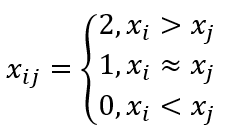 Метод парного сравнения формула